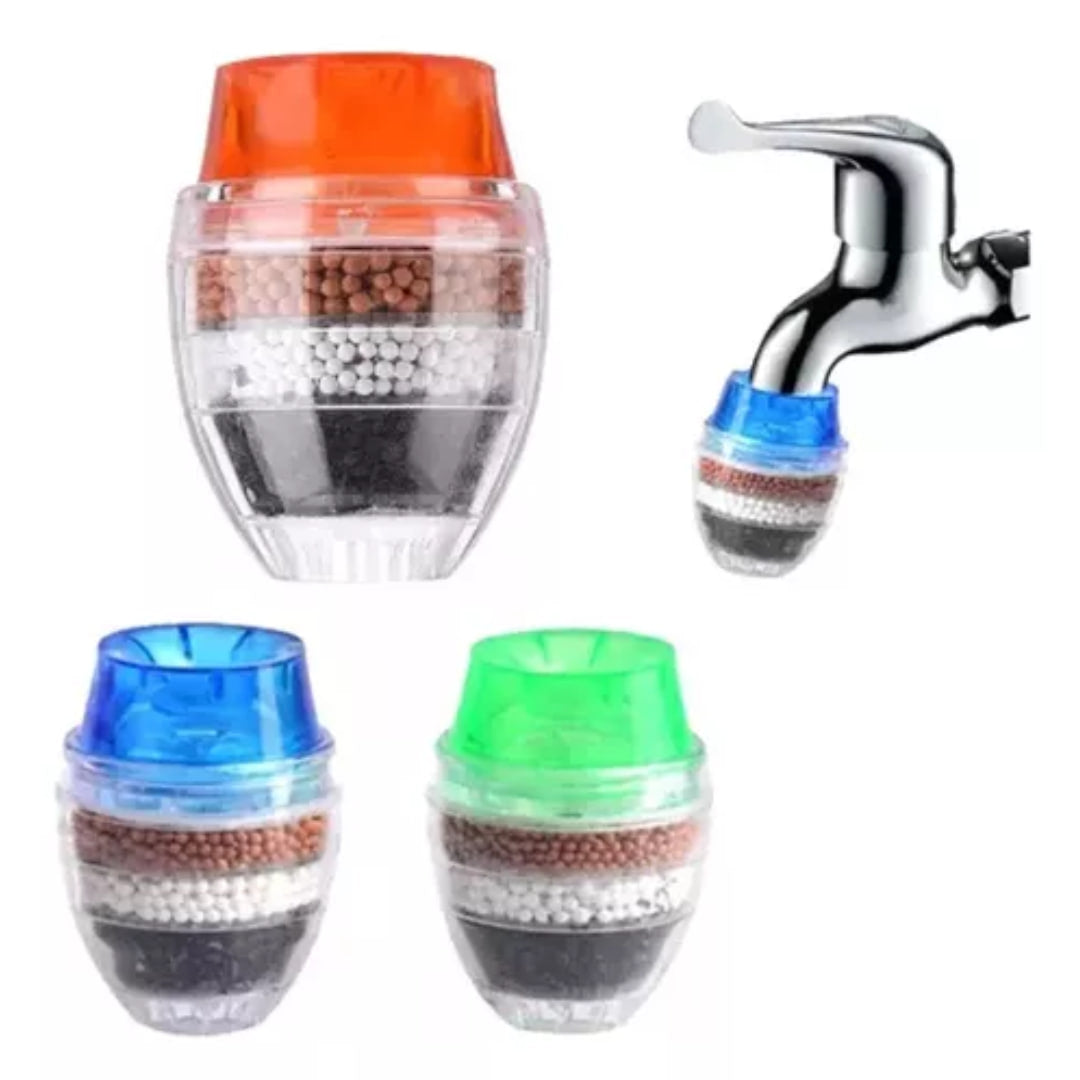 Filtro Purificador De Agua Para Grifo Boquilla Carbón Activado 3 En 1
