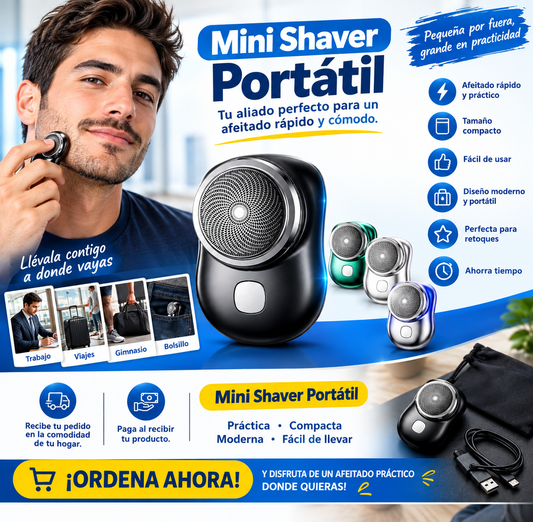 Mini Shaver Portátil: Afeitado Perfecto Donde Quieras